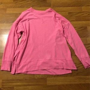 Aerie Oversized Summer Desert Pullover Sweatshirt Sz Small in a Coral Color